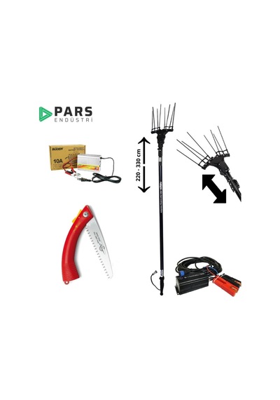 Pars Olive Premium Akülü Zeytin Hasat Makinası + Şarj Cihazi + Testere