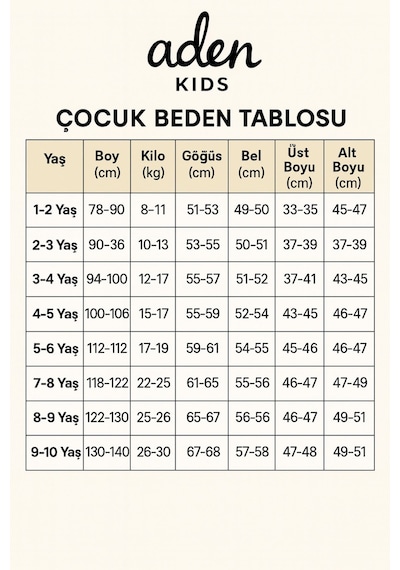 Aden Kids Çizgili 2 İp Kumaş Çocuk Alt Üst Takım Acı Kahverengi