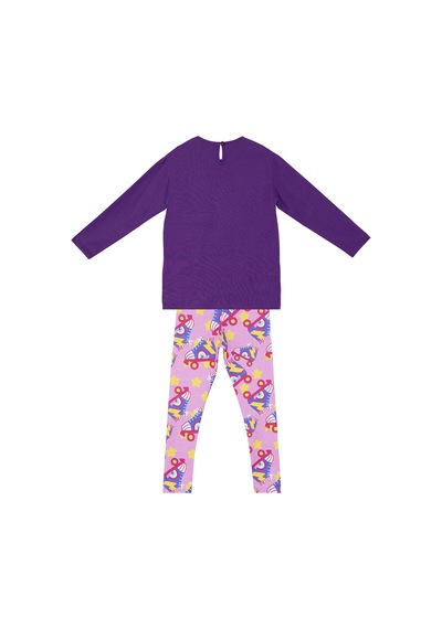 Denokids Mshb&g Patenli Unicorn Kız Çocuk Tunik Tayt Takım Çok Renkli