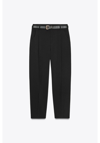Açelyaokcu Premium Vento Orta Bel Kısa Paça Lycra Pantolon Siyah