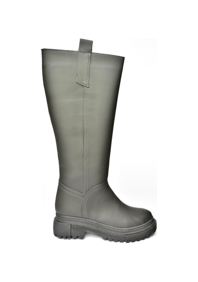 Fox Shoes V973222209 Füme Kalın Tabanlı Kadın Binici Çizmesi Füme