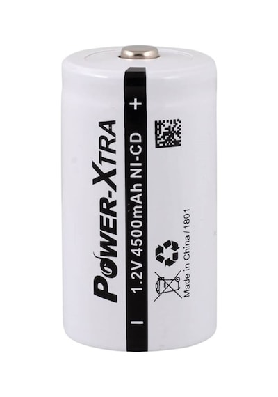 Power-Xtra 4500 mAh 1.2 V Başlı D Boy Ni-CD Şarj Edilebilir Pil