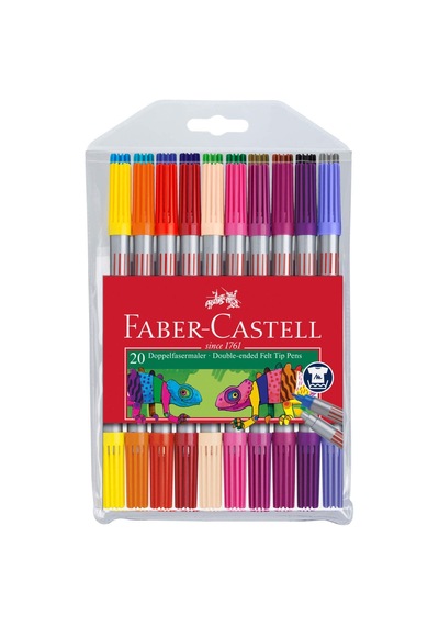 Faber-Castell Çift Taraflı Keçeli Kalem 20'li