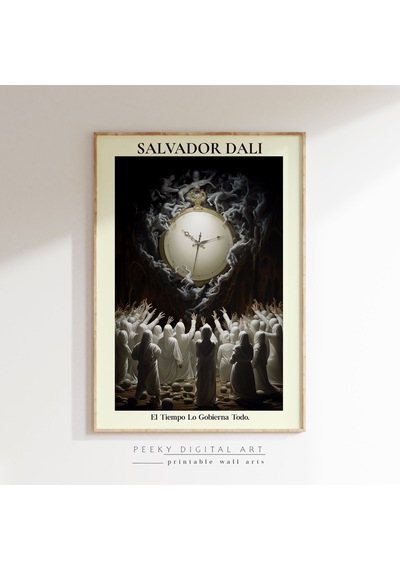 Salvador Dali Zaman Her Şeye Hükmeder, Salvador Dali Saati, Ünlü Sanatçı Baskıları, Gerçeküstü Sanat