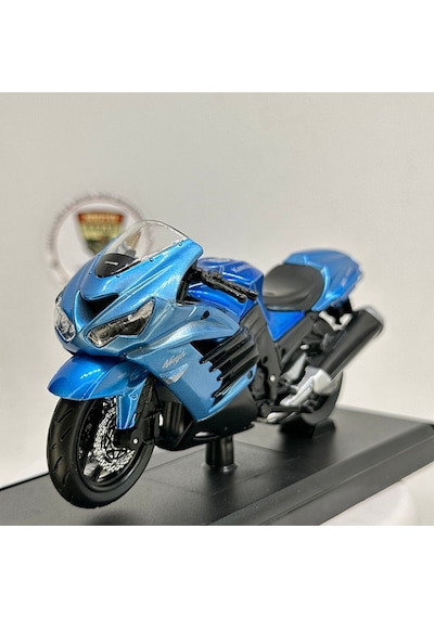 Kawasaki Ninja Zx-14r 1:18 Diecast Metal Model Motosiklet Maisto Mavi