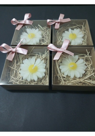 Bernami Mumluk Şamdanpinterest 20 Adet Süslemeli Kutulu Papatya Mum, Nikah Şekeri, Doğum, Bebek Mevlüdi, Baby Shower Diğer