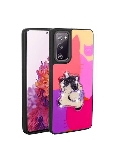 Zore Galaxy S20 Fe Kılıf Parlayan Kabartmalı İkonik Figürlü Ogaa Amas Silikon Kapak - Pembe