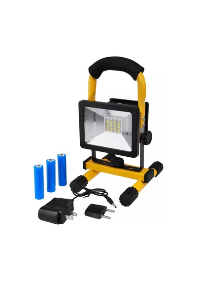 Şarjlı Spot Lamba Projektör Güçlü Led Aydınlatma Wt-329 Siyah