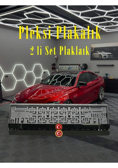 Ayyıldız Bayraklı Pleksi Takmatik Plakalık - 846965112