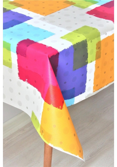 Elyaf Astarlı Pvc Silinebilir Muşamba Masa Örtüsü Pachwork - 750-a