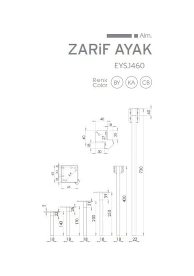 Zarif Metal Ayak 17cm Mat Siyah Komidin Koltuk Puf Vestiyer Tv Ünite Ayağı Modern Mobilya Komidin