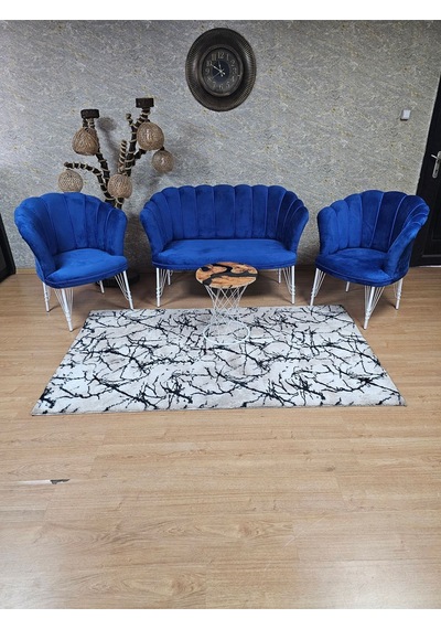 Zafir Beyaz Boyalı Tel Ayak Papatya Çay Seti Koltuk Takımı , Balkon, Salon, Ofis, Cafe Koltuk Takımı Mavi Zafir Beyaz Boyalı Tel Ayak Papatya Çay Seti Koltuk Takımı , Balkon, Salon, Ofis, Cafe Koltuk Takımı Mavi