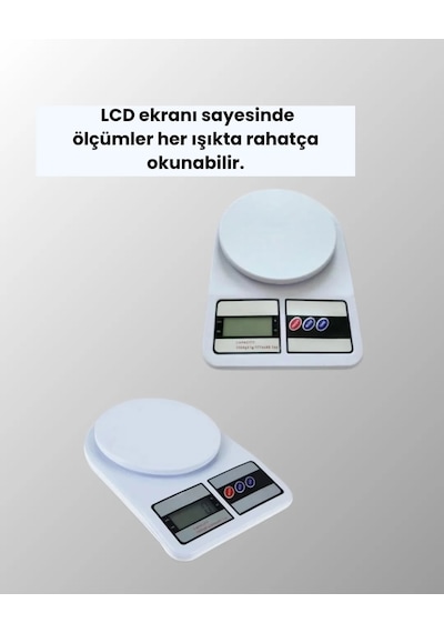 Taşınabilir Dijital Terazi Çift Ölçü Birimi Destekli Beyaz 37017948