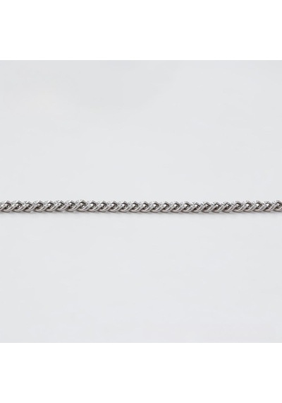 Platin Kaplama Klasik Gurmet Zincir Kolye / 50 Cm Silver