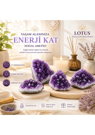 %100 Doğal Ametist Taşı Gr Ham Ametist Kristal Parçaları 100g