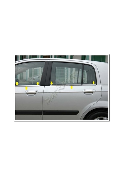 Woc Chrome Hyundai Getz Krom Cam Çıtası 2002-2011 6 Parça  Paslanm