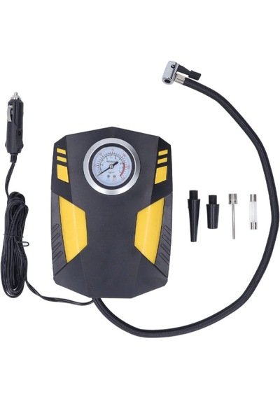 12v Profesyonel Analog Göstergeli Oto Hava Kompresörü Led Işıklı Lastik Şişirme Pompası 0
