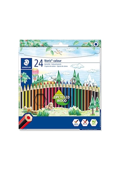 Staedtler 185 C24 Noris Color Kuru Boya 24'lü 124-Pembe