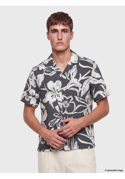 Lcw Vision Siyah Regular Fit Desenli Erkek Gömlek