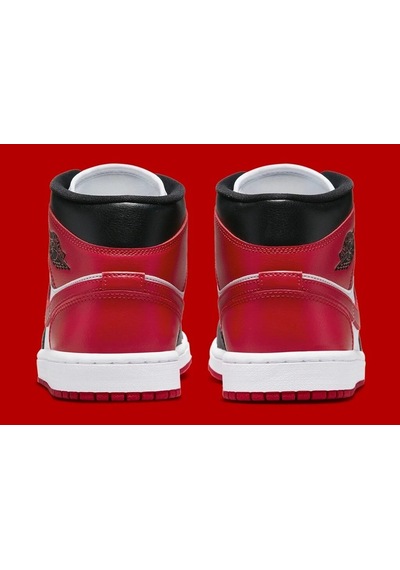 Nike Air Jordan 1 Mid 'bred Toe' Kadın Basketbol Ayakkabısı-sportxstore Kırmızı-siyah-beyaz