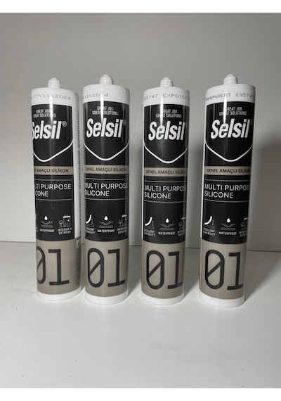 Selsil Şeffaf Silikon 4 Adet