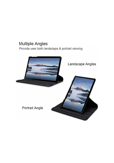 Tab M10 Fhd Plus Tb-x606f 10.3" Uyumlu Dönerli Tablet Kılıfı Siyah