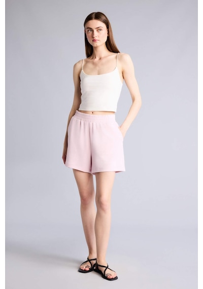 Defacto Relax Fıt Elastik Bel Açık Pembe Bermuda Şort H0575ax26smpn38 Pembe-pn38