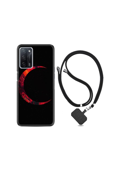 Oppo A55 Kılıf Boyun Askılı Red Moons 1747
