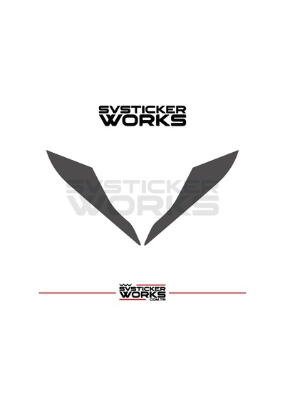 Honda Activa S Far Sticker Şeffaf Folyo Siyah