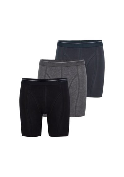 Blackspade Erkek Boxer 3Lü Paket Tender Cotton 9683 - Siyah Antra Melanj Antrasit Siyah