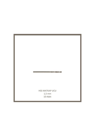 Hss Matkap Ucu 1,5 Mm, Metal, Ahşap, Plastik İçin 10 Adet