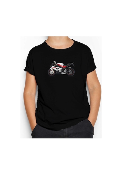 Zepplin Giyim BMW S1000RR Red Siyah Çocuk Tişört Siyah