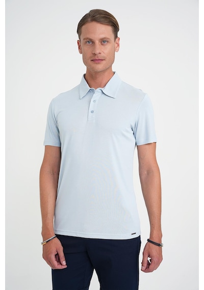 Efor Comfort Fit Polo Yaka Modal Karışım Kısa Kol Casual Mavi Tişört Ts 903 Mavi