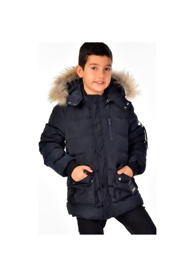 Benitto Kids Erkek Çocuk Natürel Kürklü Mont 51254-lacivert Lacivert