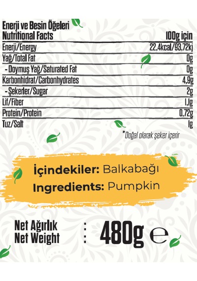 Talia Balkabağı Püresi Şeker İlavesiz 480g