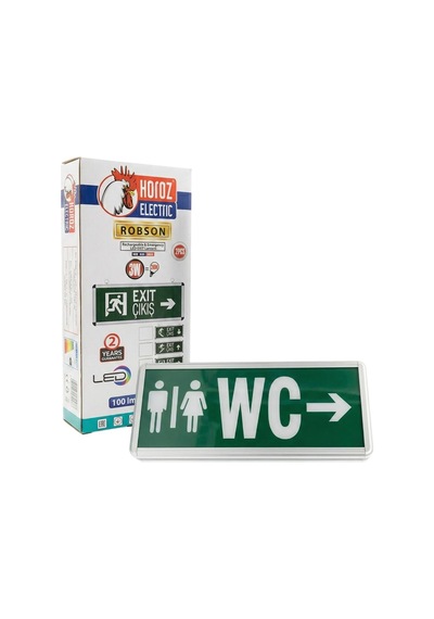 Horoz Robson 3w 160 Lümen Şarjlı Wc Sağ Tuvalet Yön Levhası 2'li Paket -206734