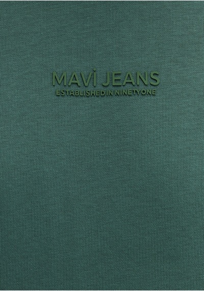 Mavi - Mavi Jeans Detaylı Yeşil Sweatshirt 0s10586-71874 Yeşil