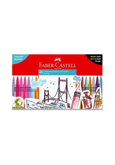 Faber-castell Comfort Keçeli Kalem Maxi Set, 48li