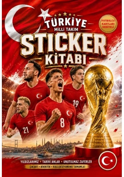 Milli Takım Sticker Kitabı Futbolcu Tanıtım Kartları Hediyeli