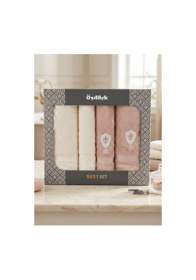 Wedding Best Set Hamam Takımı - Krem Bej
