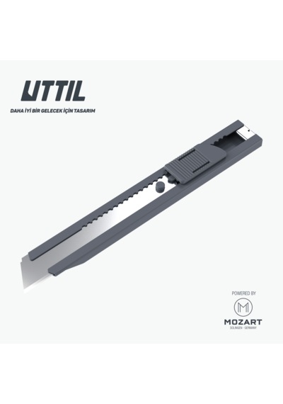 UTTIL Ptuk08-ns Cep Tipi Segmentsiz 18 Mm Metal Maket Bıçağı