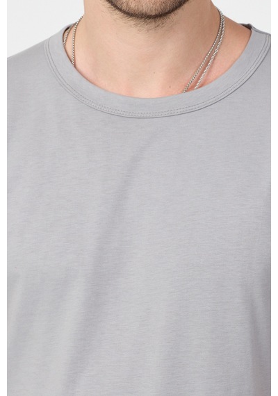 Tonny Black Normal Kalıp Rahat Basic T-shirt Erkek Gri Tbtshrt010