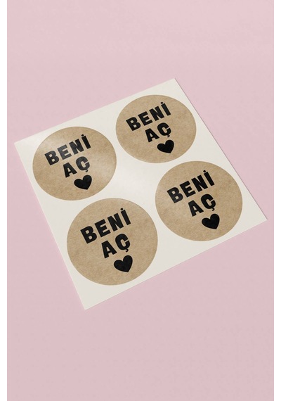 Kraft Beni Aç Sticker 3x3cm St2312 Çok Renkli
