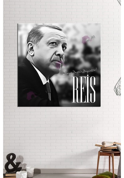 Recep Tayyip Erdoğan Cumhurbaşkanı Başkan Erdoğan Rte Kanvas Tablo 7 Farklı Ölçü