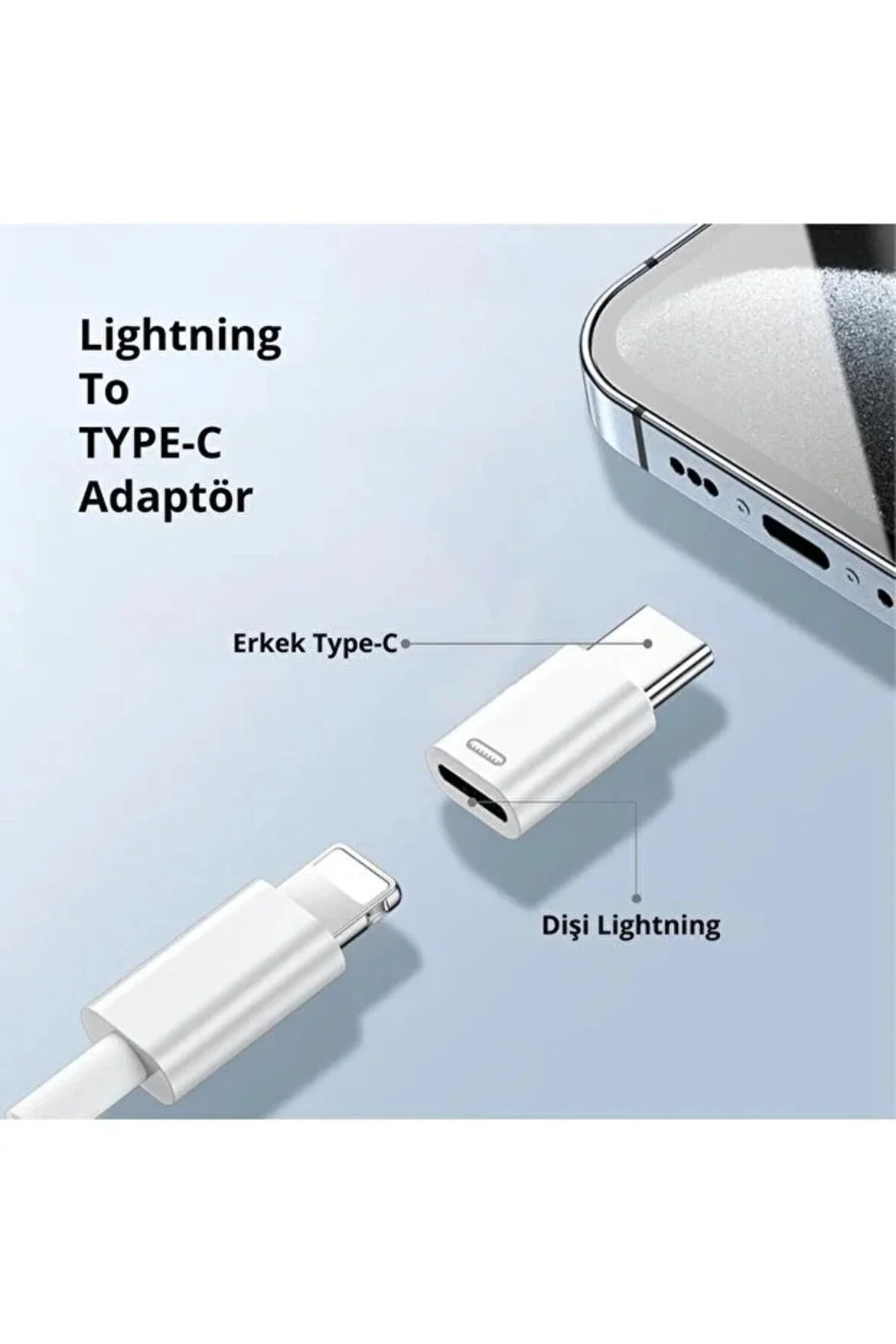 5 Adet Lightning Soketi Usb-c Adaptör, Usb-c Fiş, Lightning Soketi Adaptörü, Lightning İphone 15/15 Pro Max/15 Plus, İpad Pro/air İle Uyumlu Çevirici Dönüştürücü Adaptör Yok