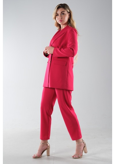 Feminist Fuşya Blazer Ceket Pantolon İkili Takım 0106305.12 001