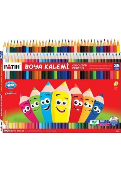 Kuru Boya 36 Renk Tam Boy Karton Kutulu 33245