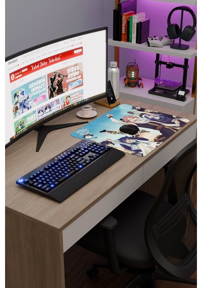 Fairy Tail Anime V4 - 48x40 Xl Gaming Kauçuk Kaymaz Taban Mouse Pad Fare Altlığı