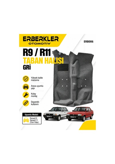 R9 / R11 Taban Halısı Gri - Erb082