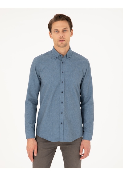 Pierre Cardin Erkek Mavi Gömlek Desenli 50293756-vr036 Mavi